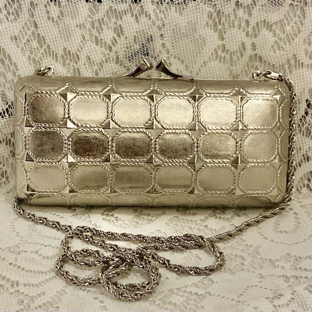 Saks Fifth Avenue Silver Metal Crossbody